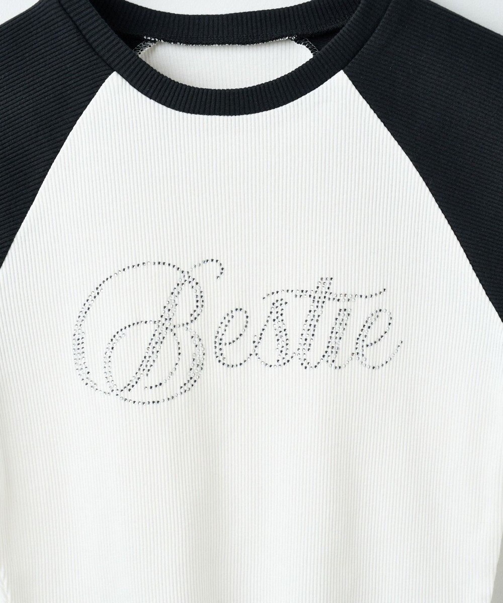 WEGO ラインストーンラグランちびT 