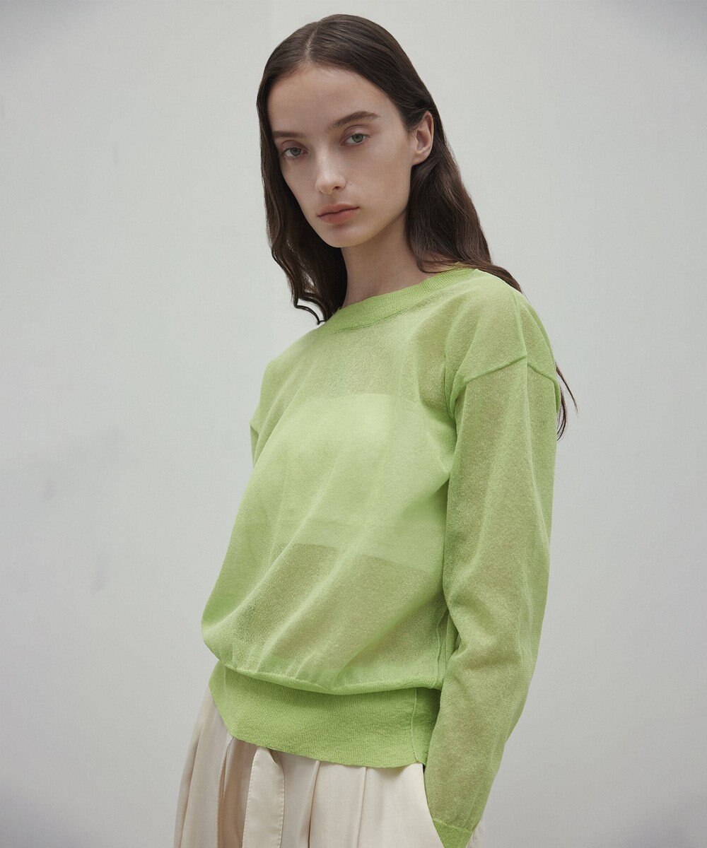 BEIGE， 【洗える・Oggi 7月号掲載】LUPINUS / 前後2WAYシアーニットカーディガン 