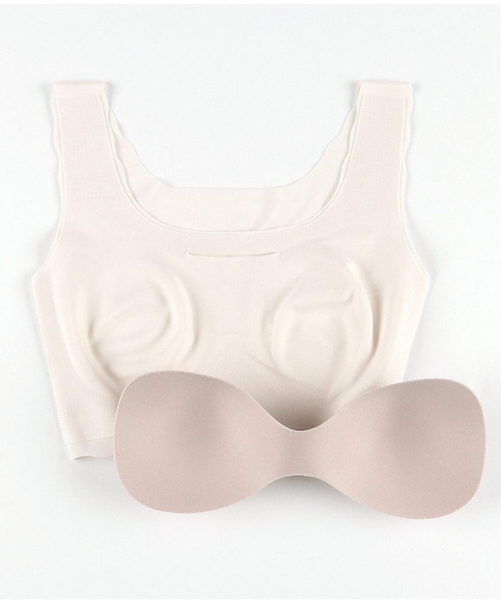 WACOAL 【GOCOCi ゴコチ】 ノンワイヤーブラ ハーフトップ まるでつけていないような着ごこち ムレにくい フラット仕上げ ホックなし CGG510 /ワコール 