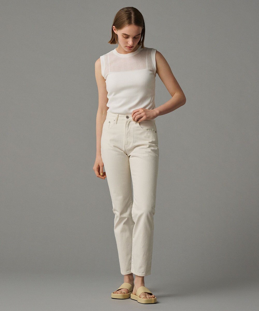 uncrave 【手洗い可】シアー ランダムリブ ノースリーブ カットソー（uncrave STANDARD） 