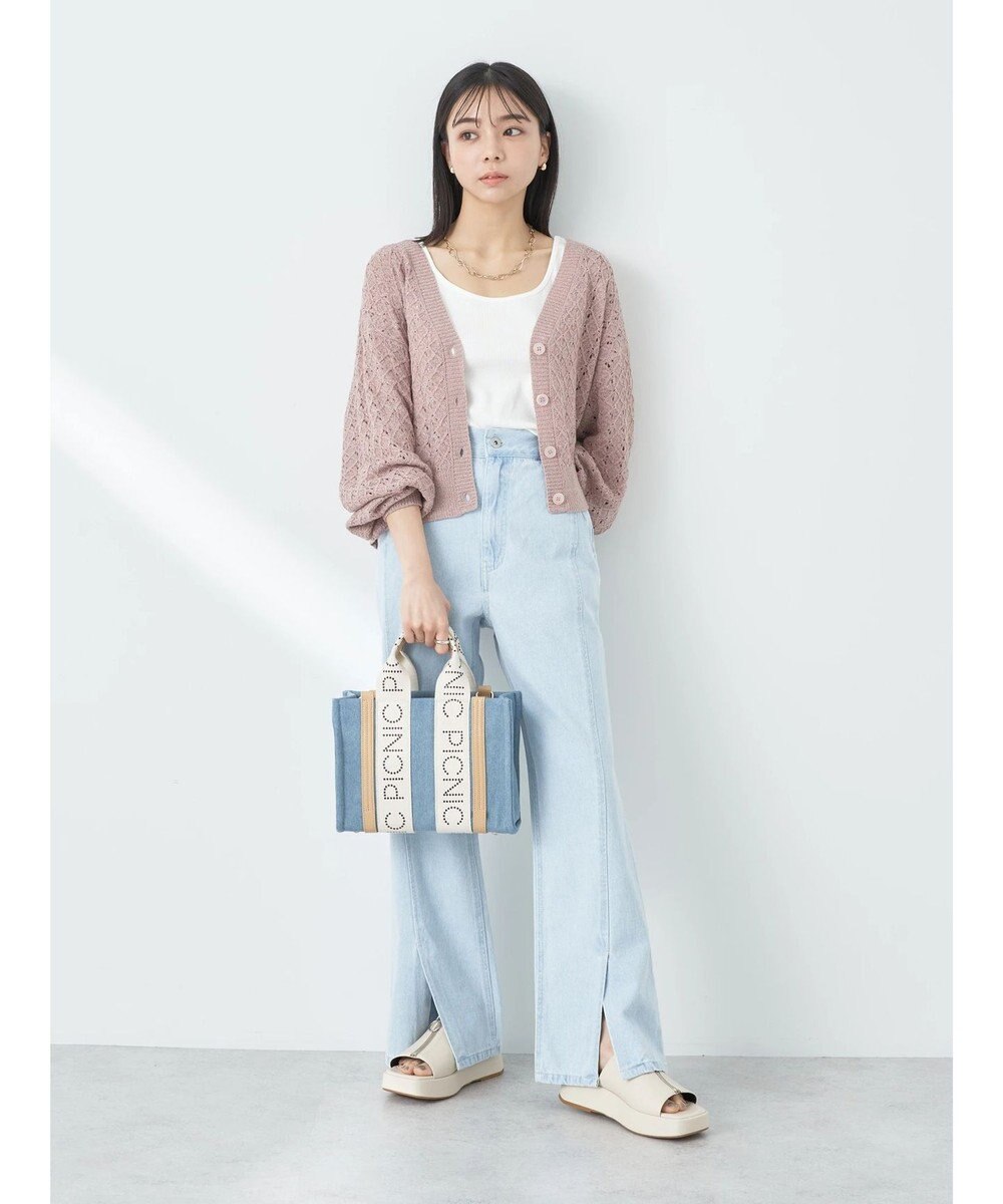 earth music&ecology センタースリットデニムパンツ 