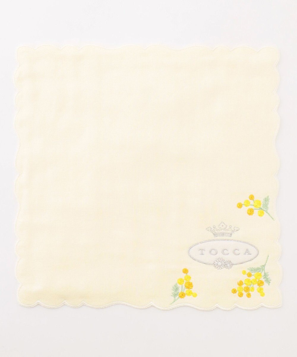 TOCCA AIRY YELLOW PEARL HANDKERCHIEF ハンカチ 