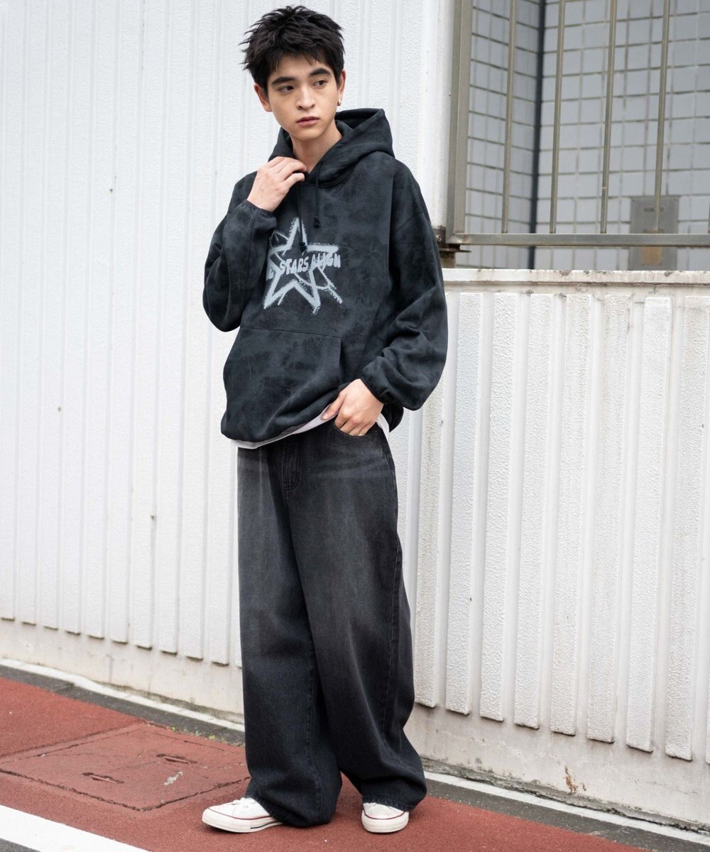 WEGO 【ユニセックス着用ITEM】スノーダイグラフィックビッグパーカー 