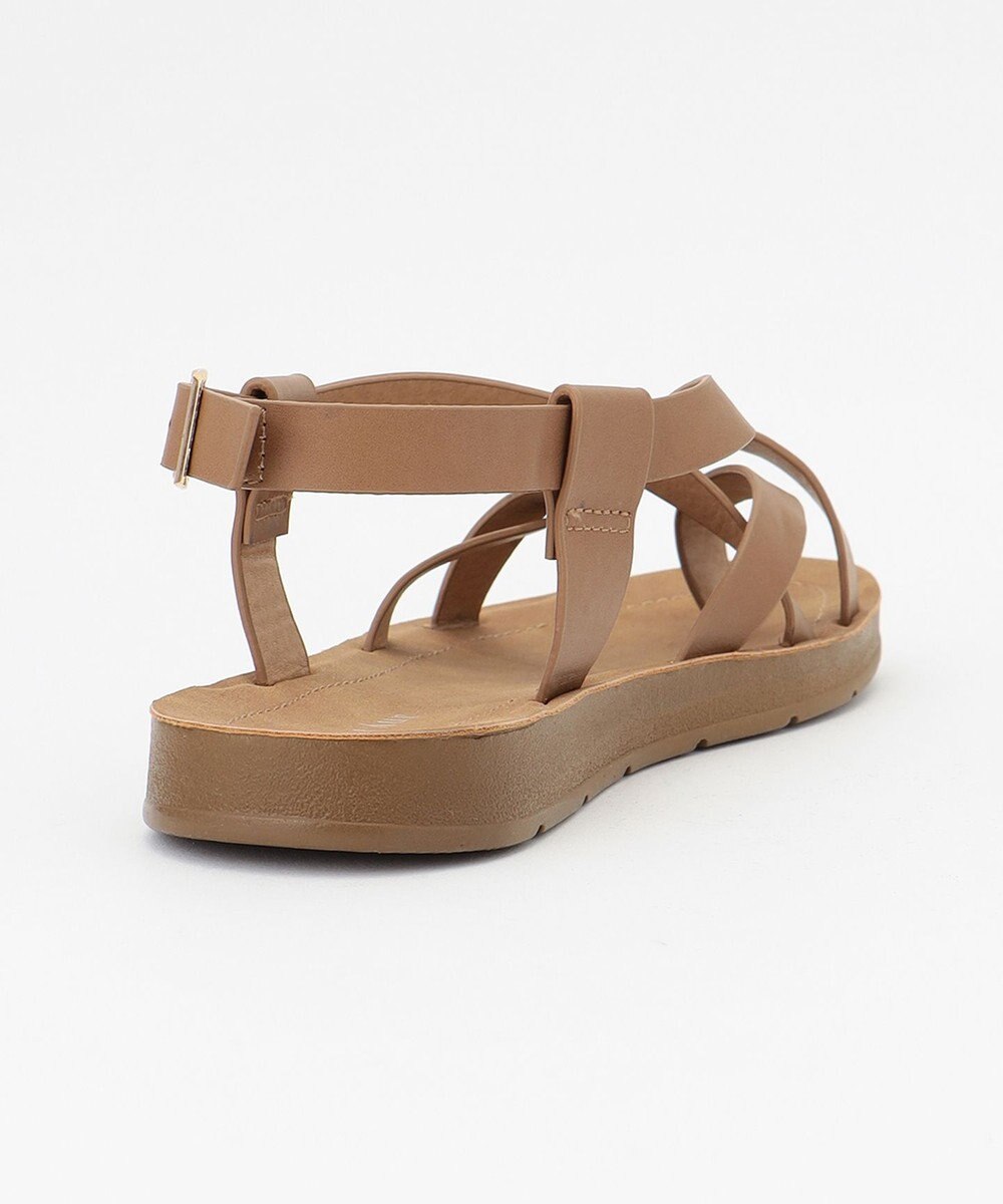 ANY クロスストラップフラットサンダル 