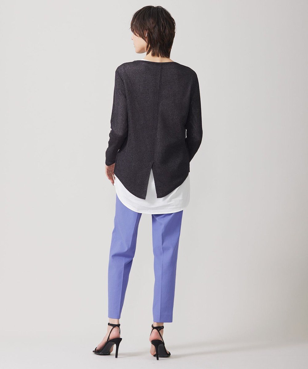 ICB 【洗える】 ペーパーブレンドシャインニット プルオーバー 