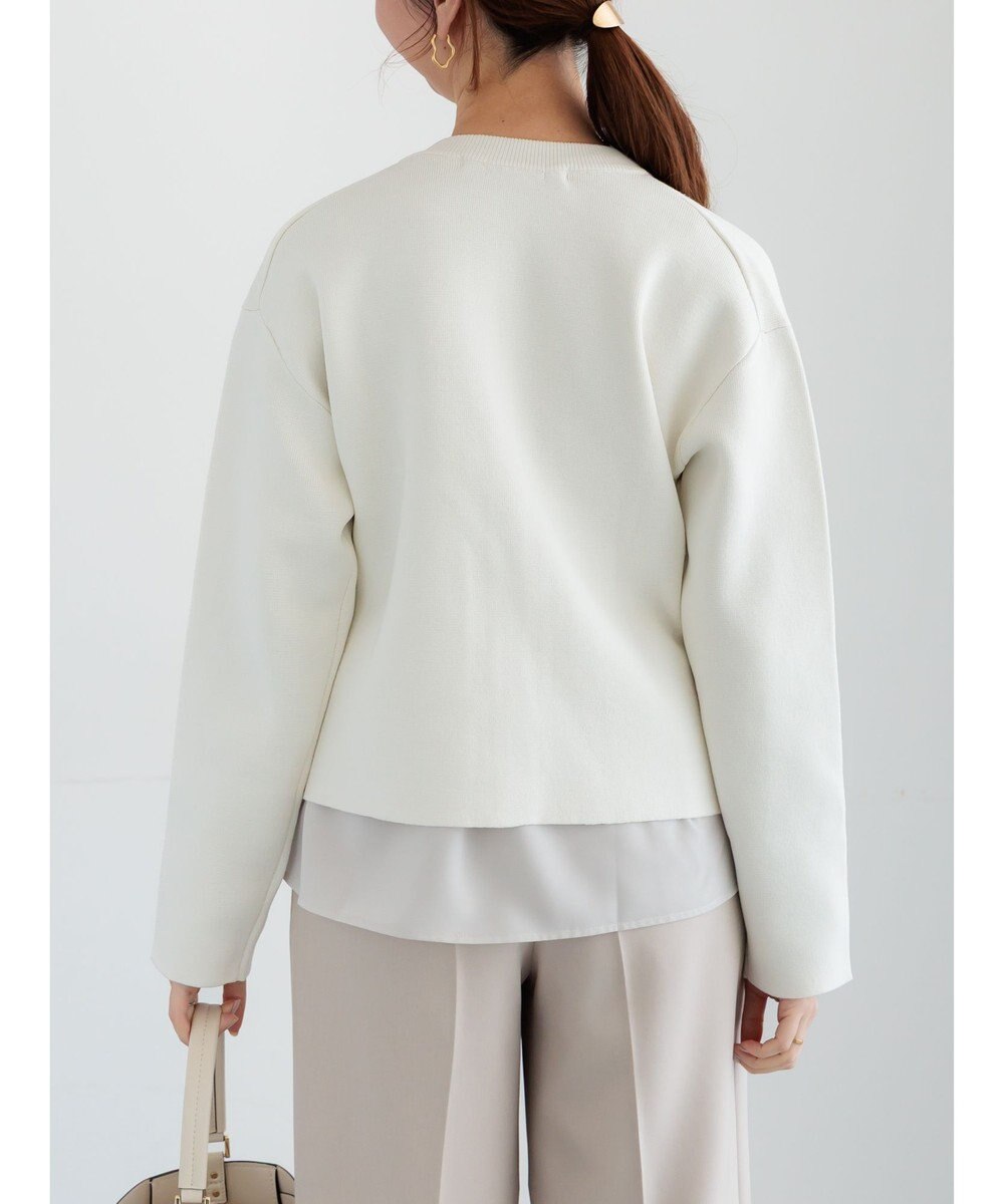 Te chichi ミラノリブポケットクルーカーディガン 