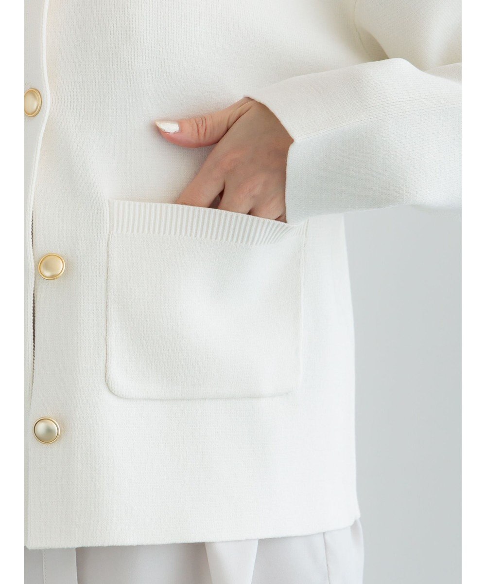 Te chichi ミラノリブポケットクルーカーディガン 