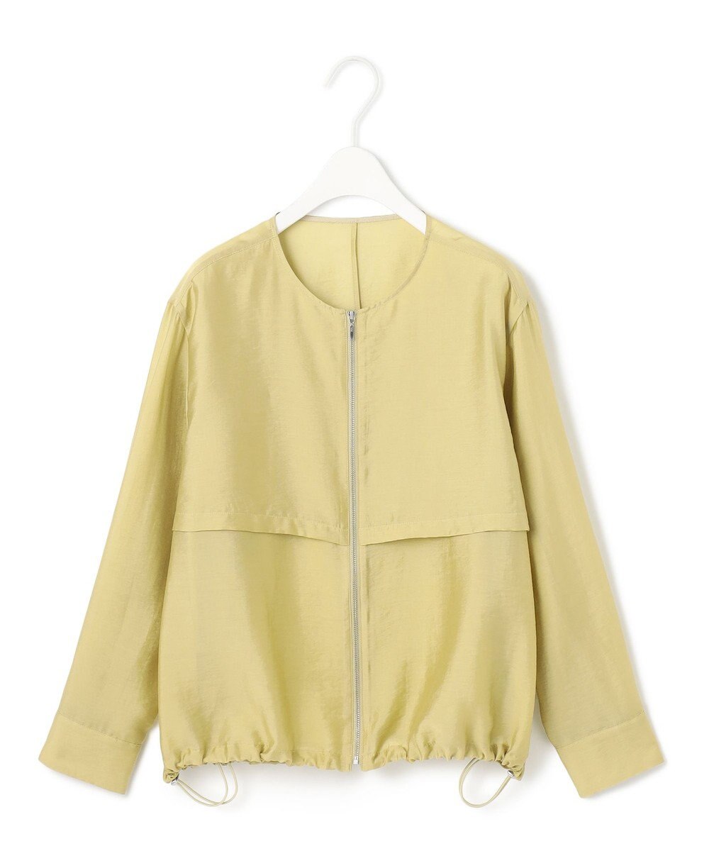 ICB 【接触冷感・速乾・洗える】 リヨセルナイロンワッシャー ノーカラーブルゾン 