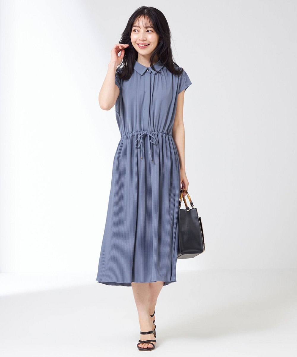 ANY SIS 【接触冷感・吸水速乾・UVケア】エアリードレープスムースプリーツ ワンピース 