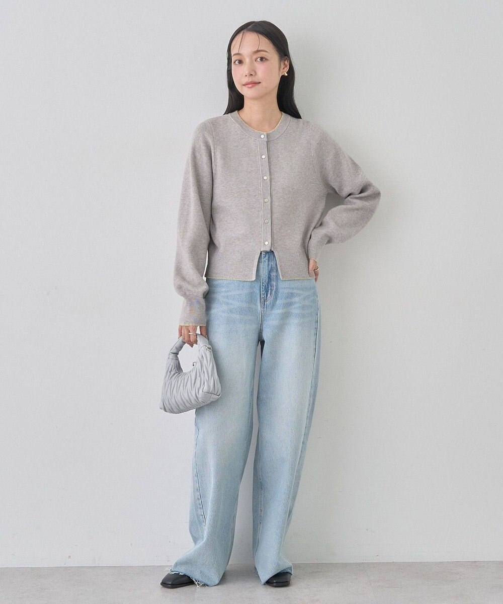 earth music&ecology ラメジャカードカーディガン 