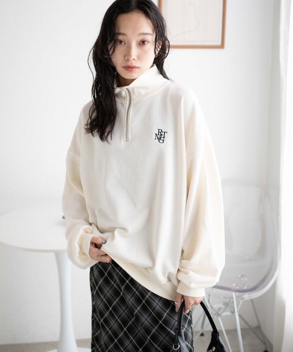 WEGO ハーフジップBIGスウェット 