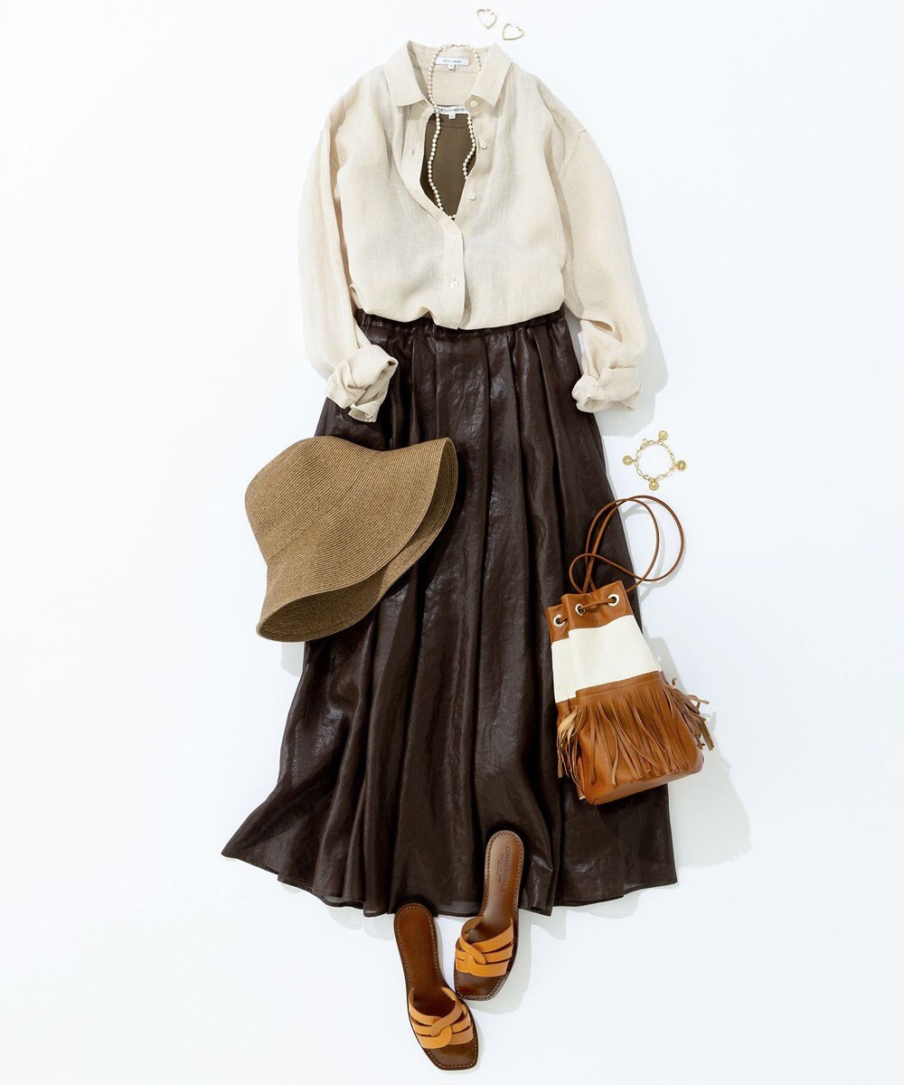 23区 S 【CLASSY. 9月号掲載/WEB限定カラーあり】LIBECO ベーシック シャツ 