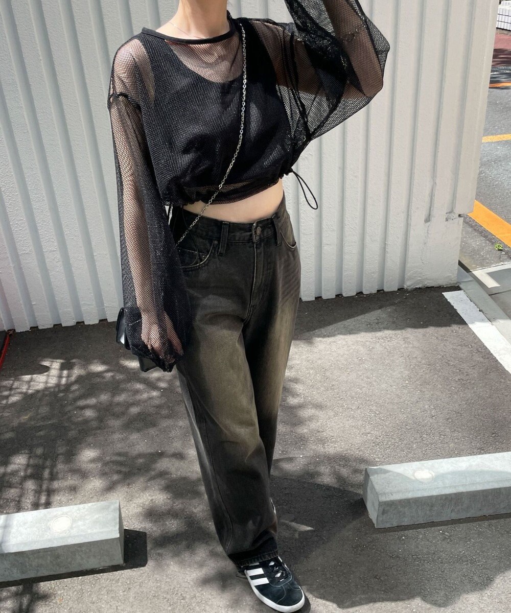 WEGO メッシュサイドドロストトップス 