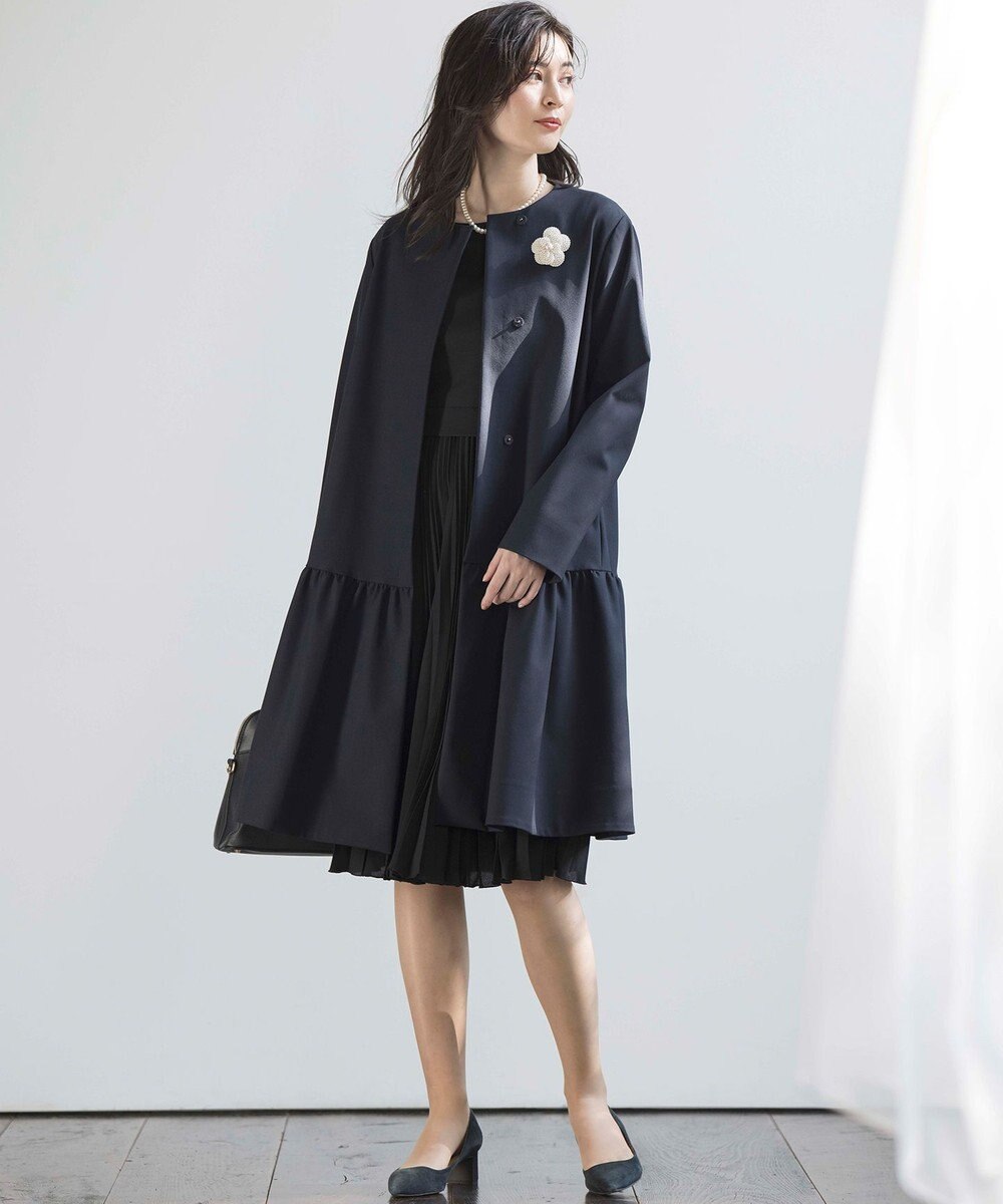 組曲 L 【KUMIKYOKU NAVY】ジャージーコンビプリーツ ワンピース 