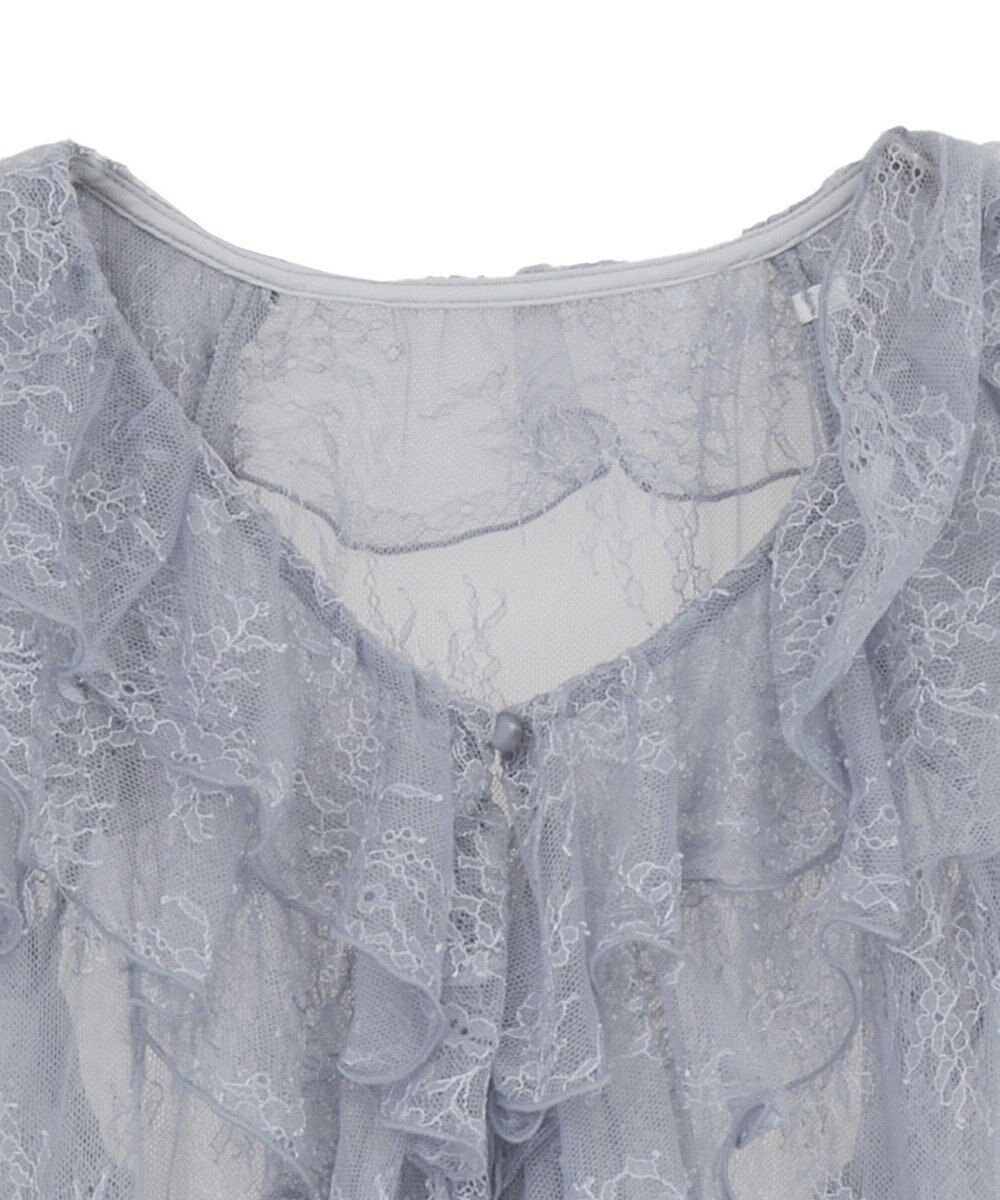 earth music&ecology ＳＥＴ２点ラッフルレースブラウス＋キャミソール 