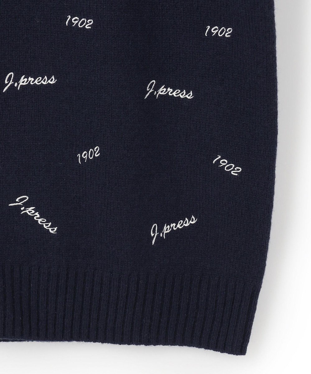 J.PRESS MEN エンブロイダリー クルーネックニット 