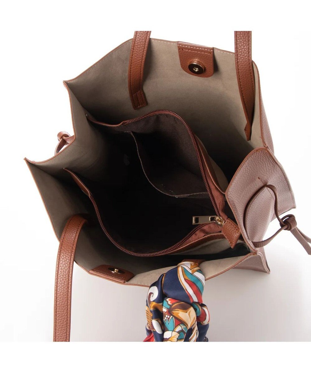 UNBILLION cachecache ビッグスカーフ付きサイド結びトート 