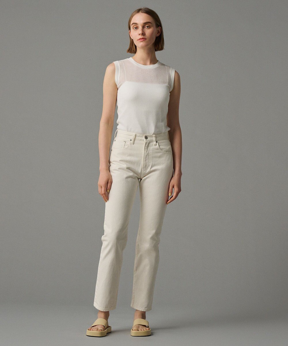 uncrave 【手洗い可】シアー ランダムリブ ノースリーブ カットソー（uncrave STANDARD） 