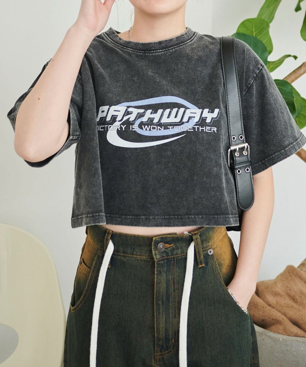 WEGO ヴィンテージウォッシュグラフィックショートT 