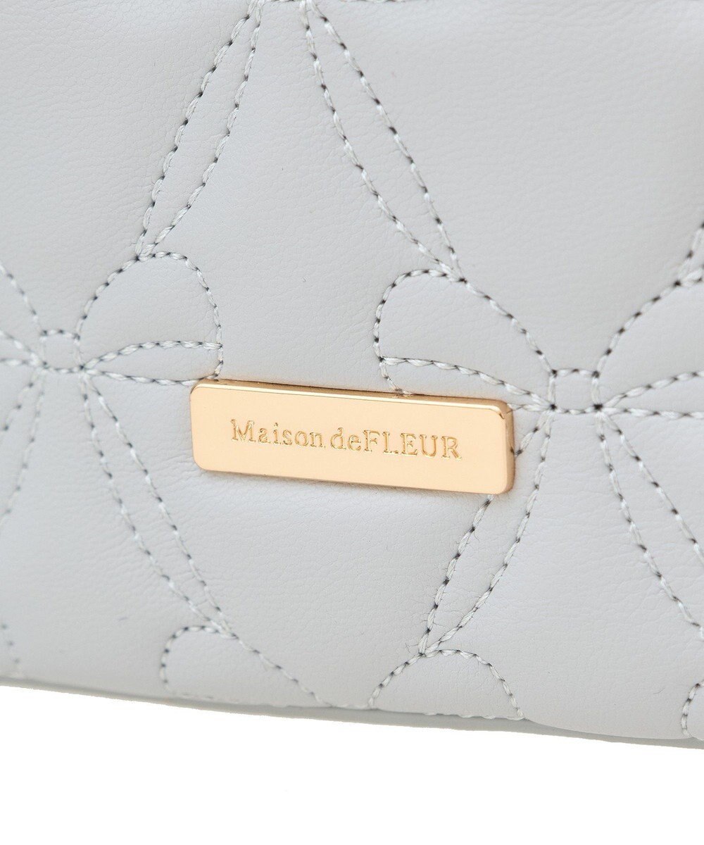 Maison de FLEUR EC限定リボンキルティングキューブバッグ 