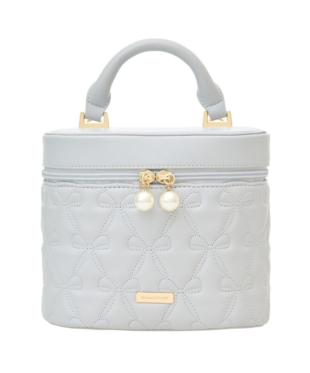 Maison de FLEUR EC限定リボンキルティングキューブバッグ 