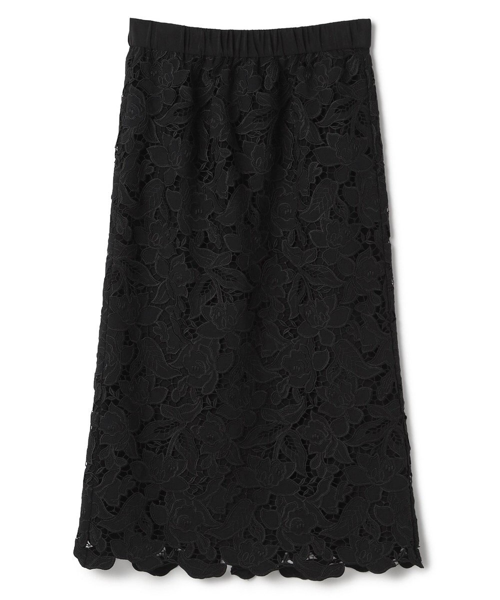 BEIGE， CITRINE / エンブロイダリーレースイージースカート 