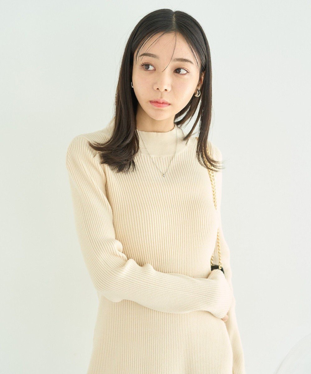 earth music&ecology ニットミニワンピース 