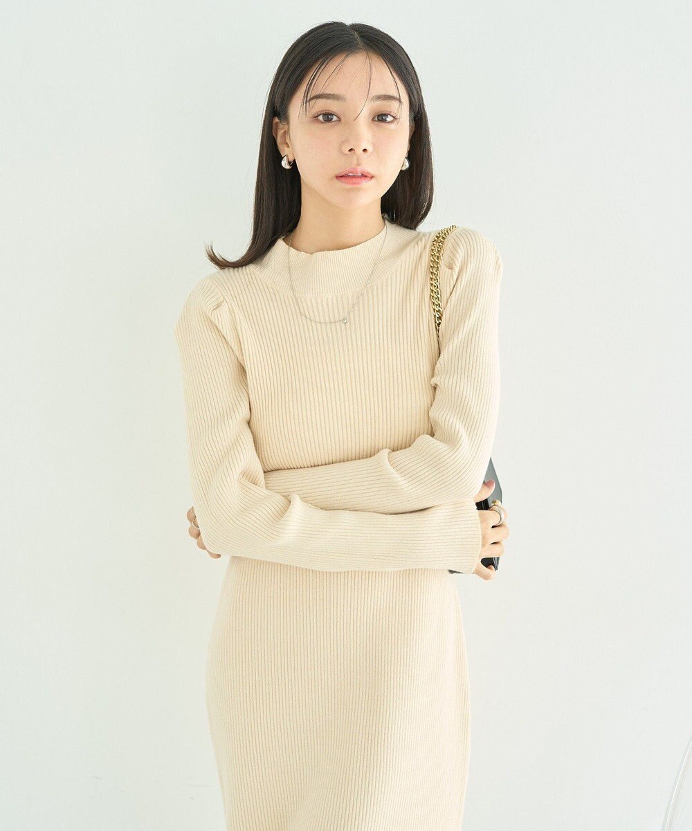 earth music&ecology ニットミニワンピース 