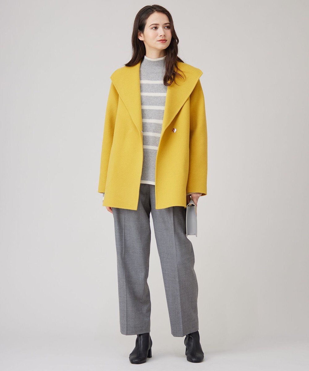 自由区 L 【WEB限定カラーあり・洗える】ウールカシミヤブレンドハイネック ニット 