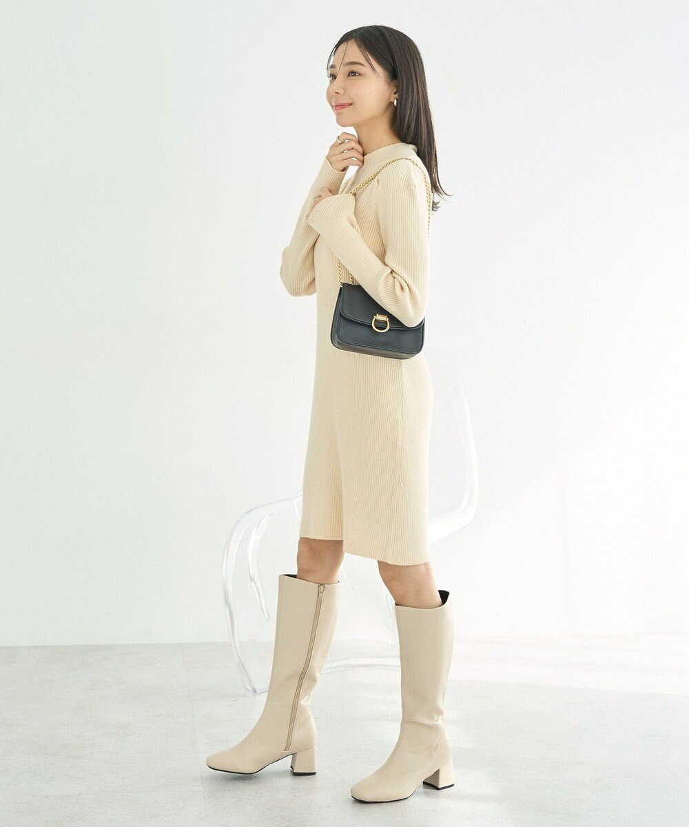 earth music&ecology ニットミニワンピース 