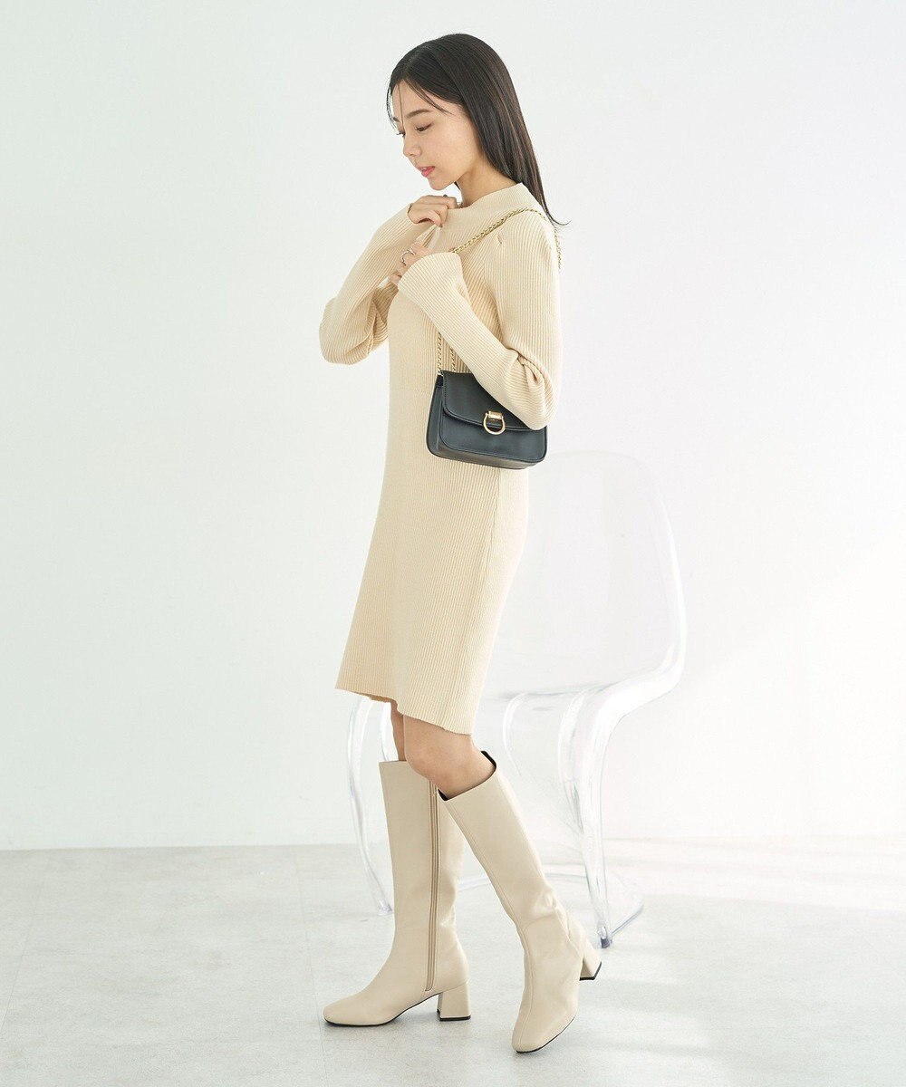 earth music&ecology ニットミニワンピース 