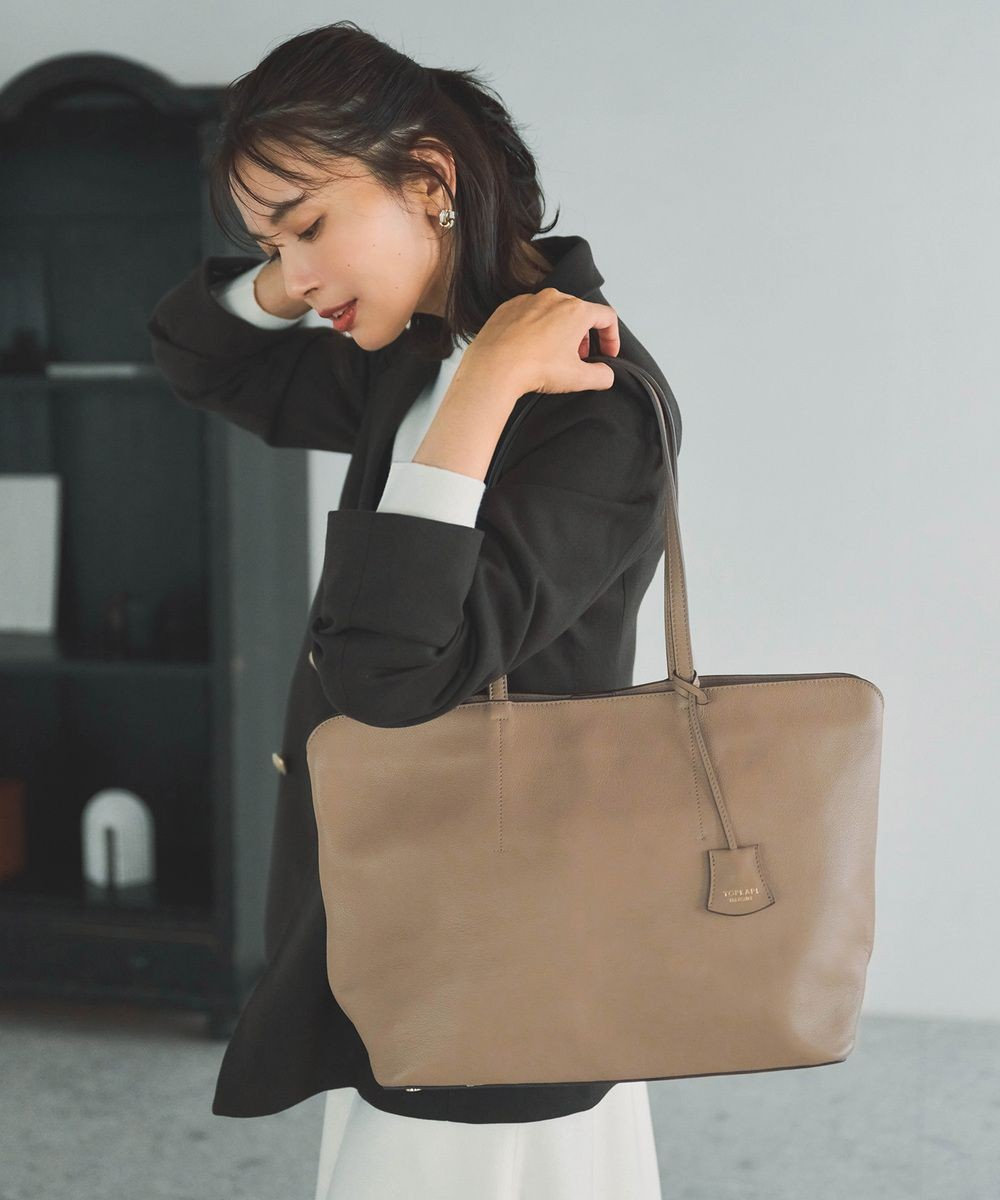 TOPKAPI 【TREASURE TOPKAPI】フロントステッチ　レザーA4トートバッグ 