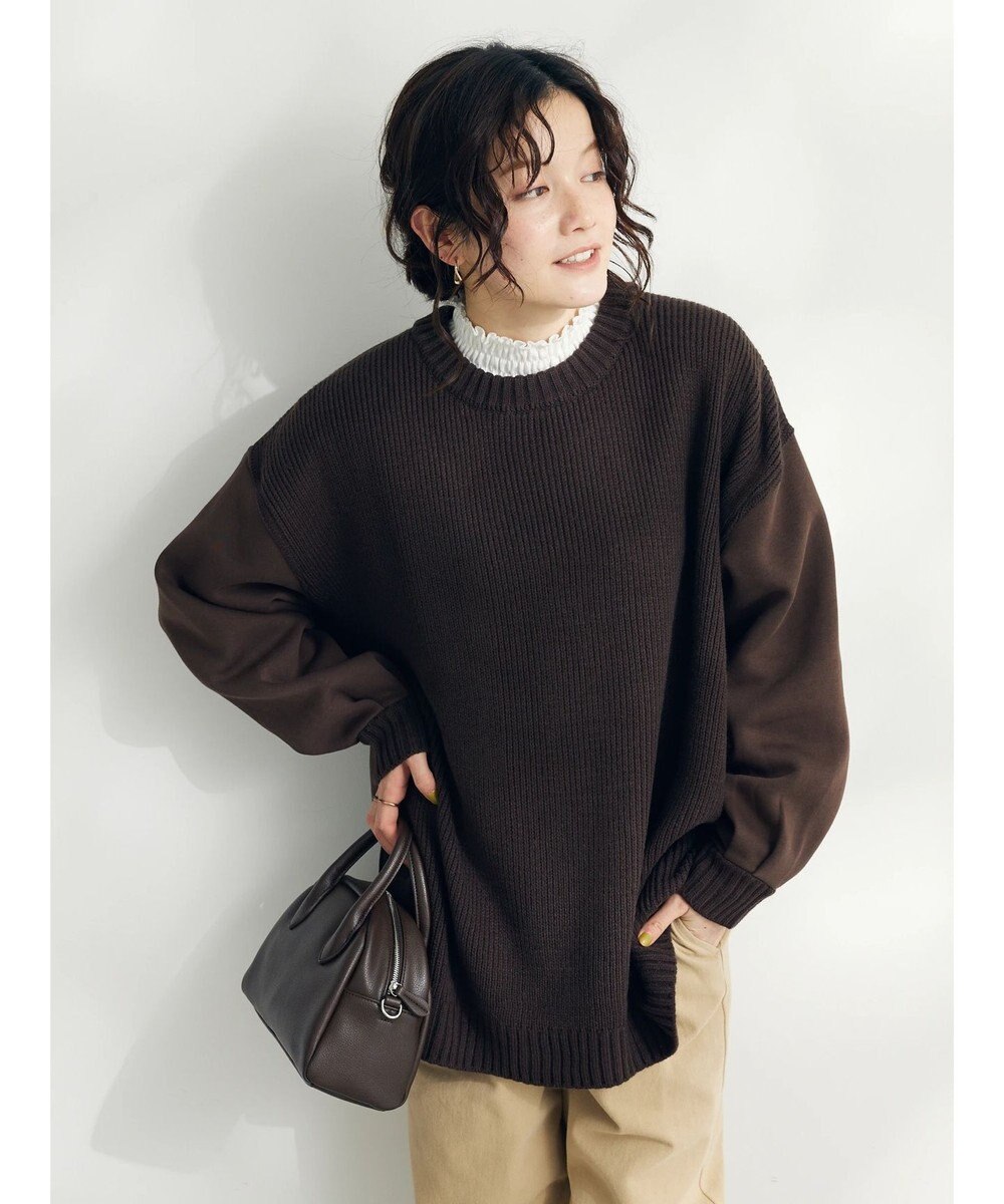 CRAFT STANDARD BOUTIQUE 片畔ニットドッキングチュニック 