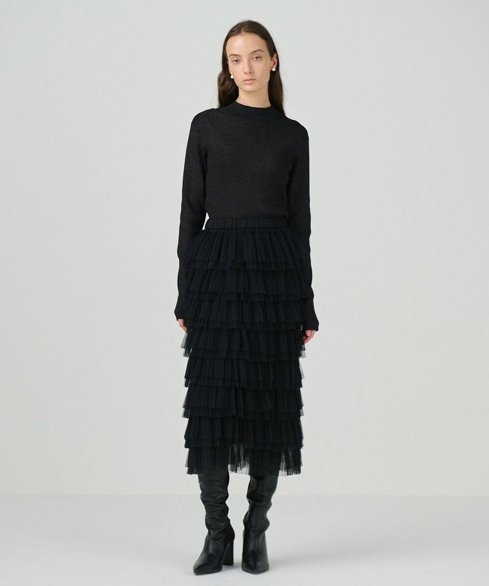 GRACE CONTINENTAL ラメハイゲージニットトップ 