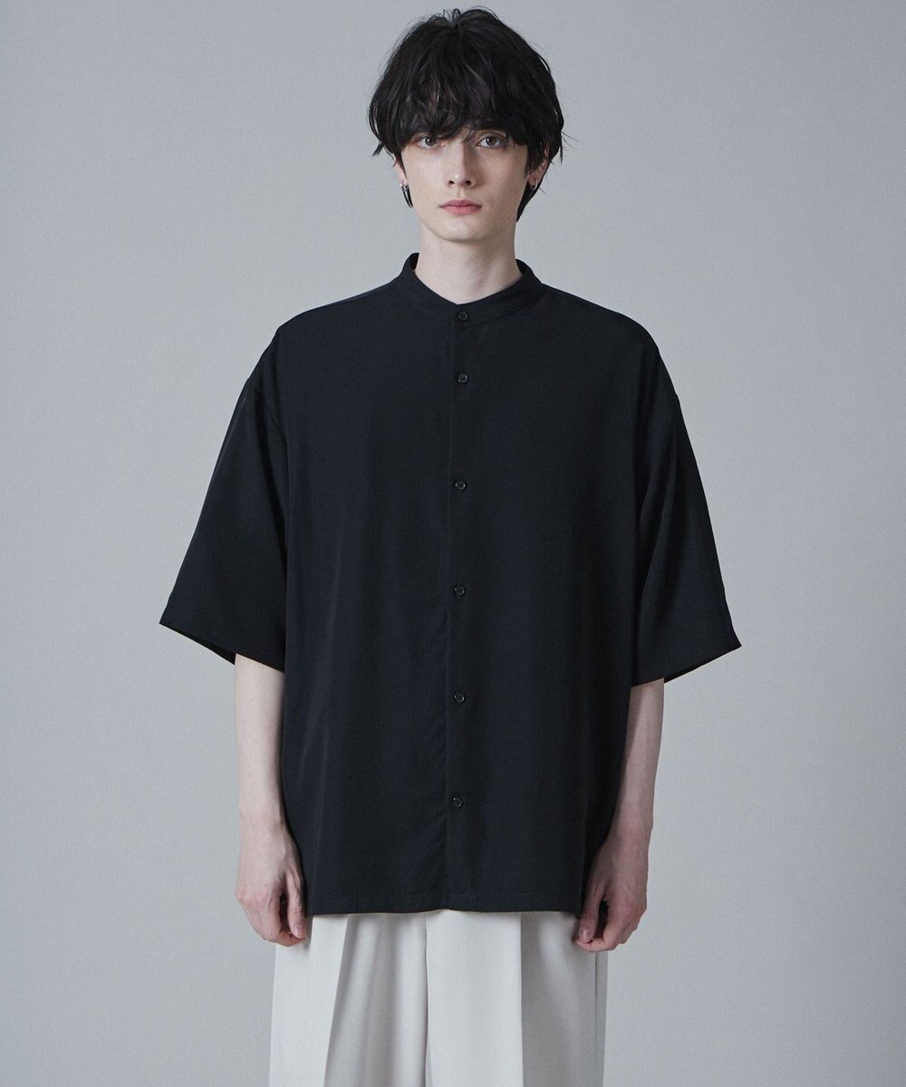 WEGO トロミBIGバンドカラーシャツ（S） 