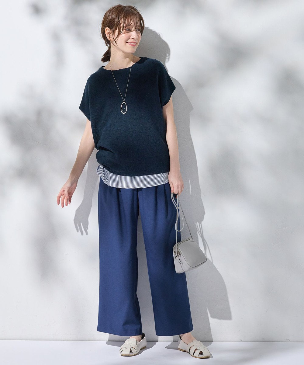 ANY 【新色追加/14色展開】アクリルガーターフレンチスリーブニット 