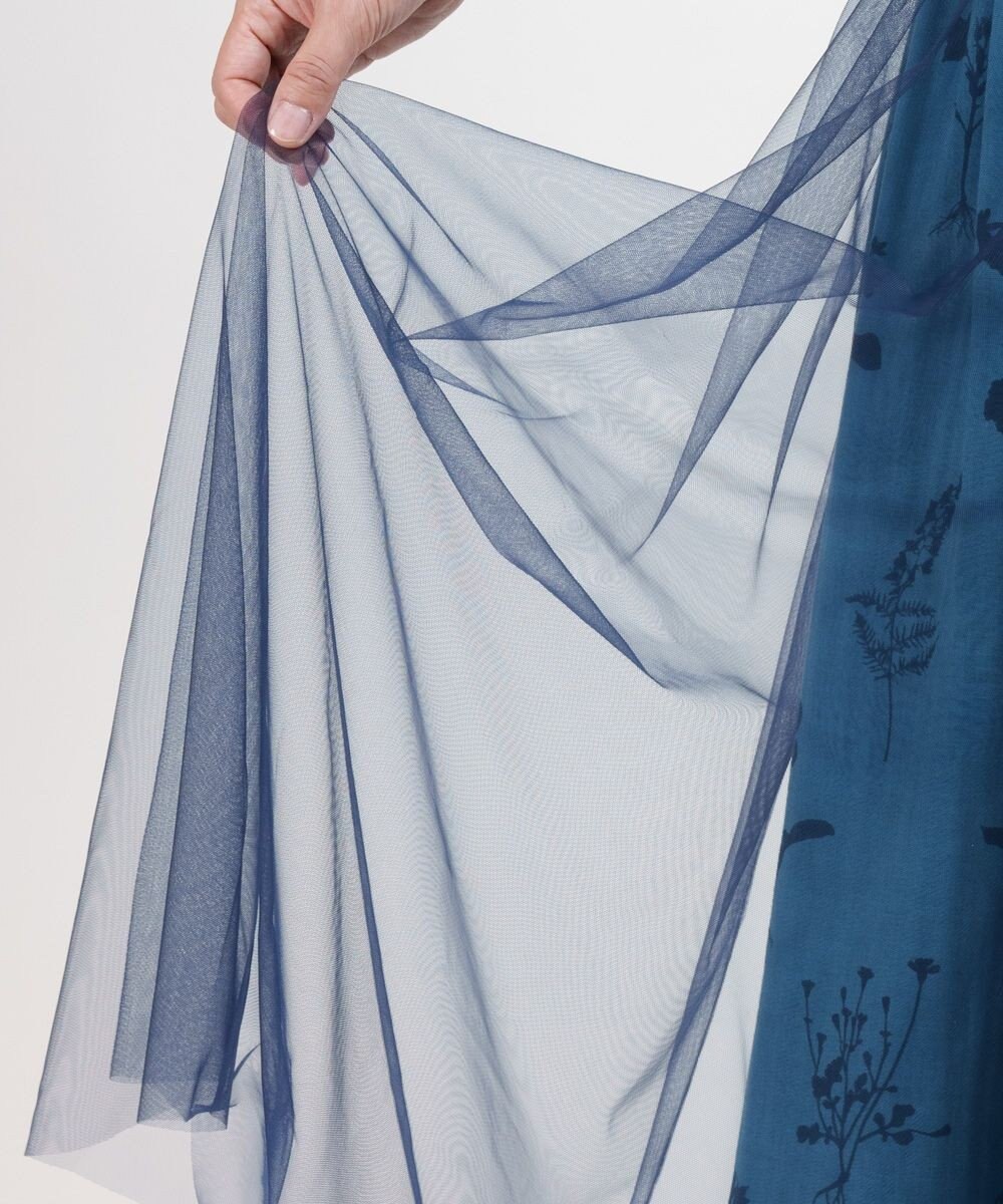 muuc 【植物の影絵プリント】チュールレイヤースカート 