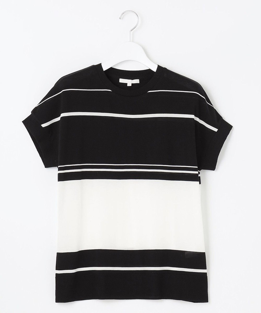 自由区 L 【WEB限定・洗える】ニットソーボーダー トップス 