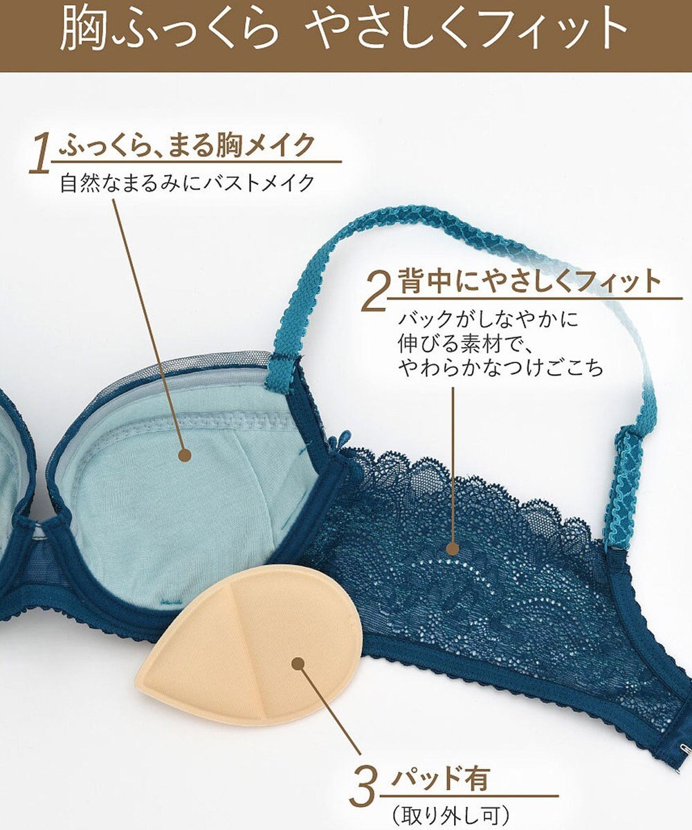 Wing Wing Lesiage　【2810シリーズ】　ブラジャー　ふっくらまる胸メイク　背中の段差軽減　ウイング／ワコール　PB2810 