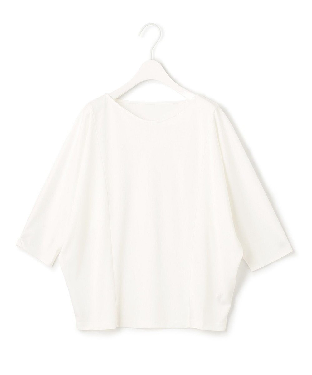 ICB 【洗える】トリアセサテンスムース 5分袖プルオーバー 