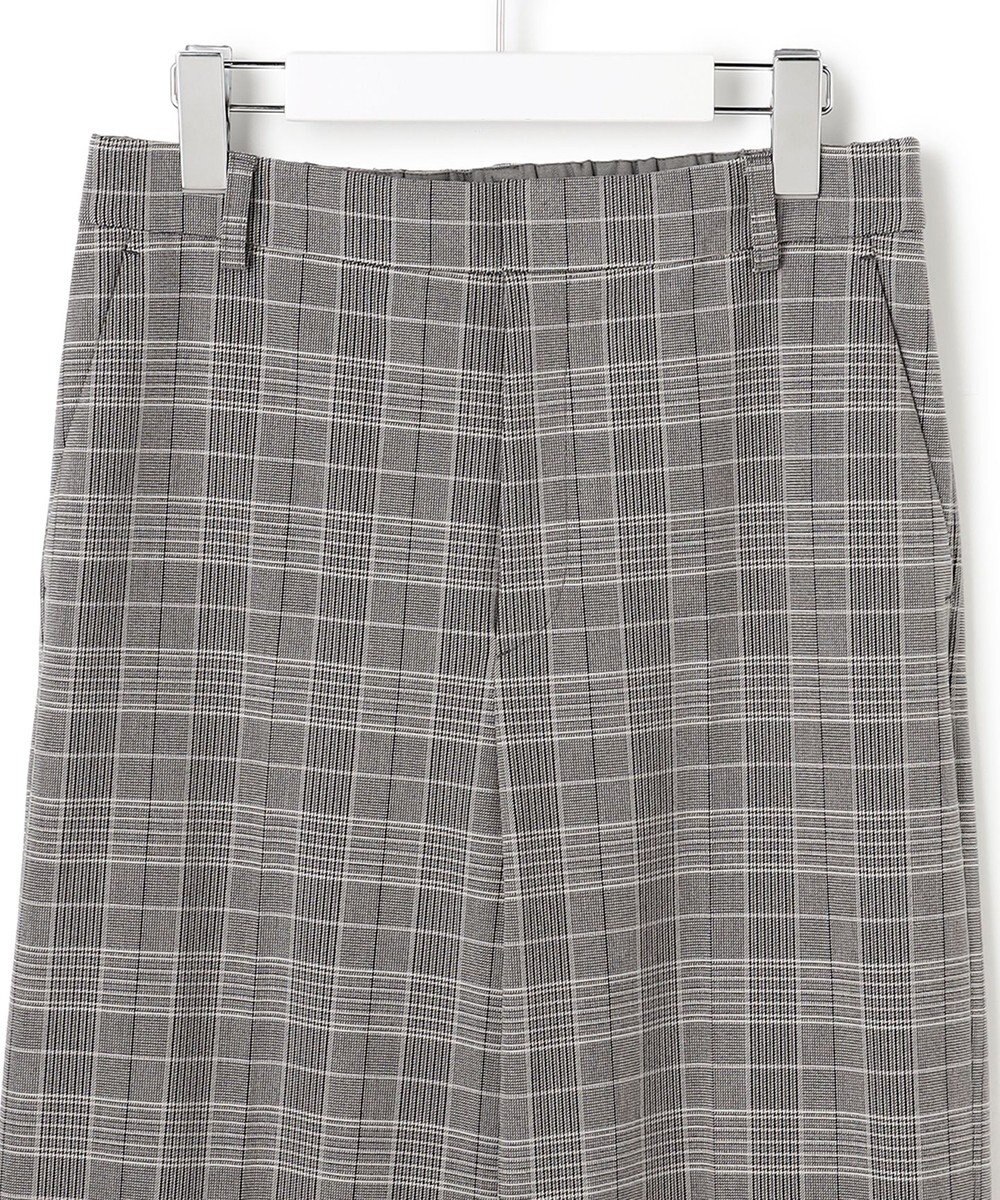 23区 【洗える】ウォームストレッチ チェック ワイド パンツ 