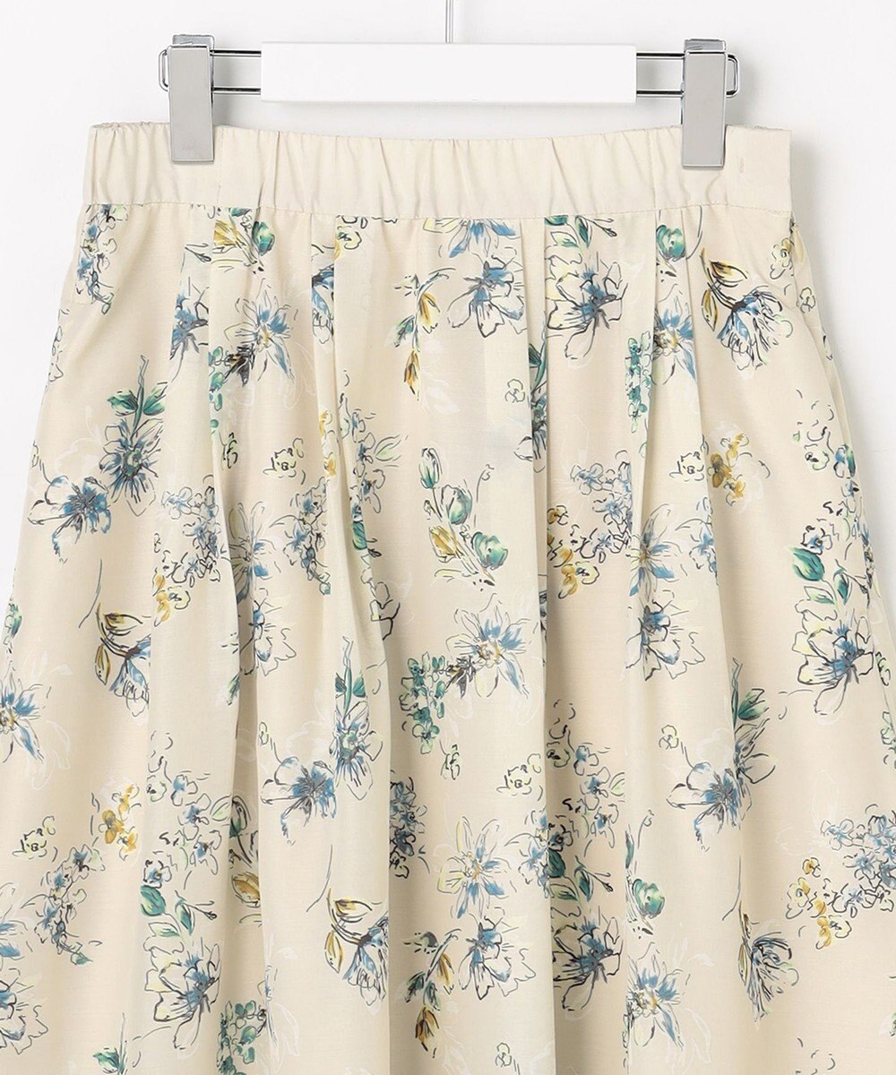 自由区 L エアリーローン花柄プリント スカート 