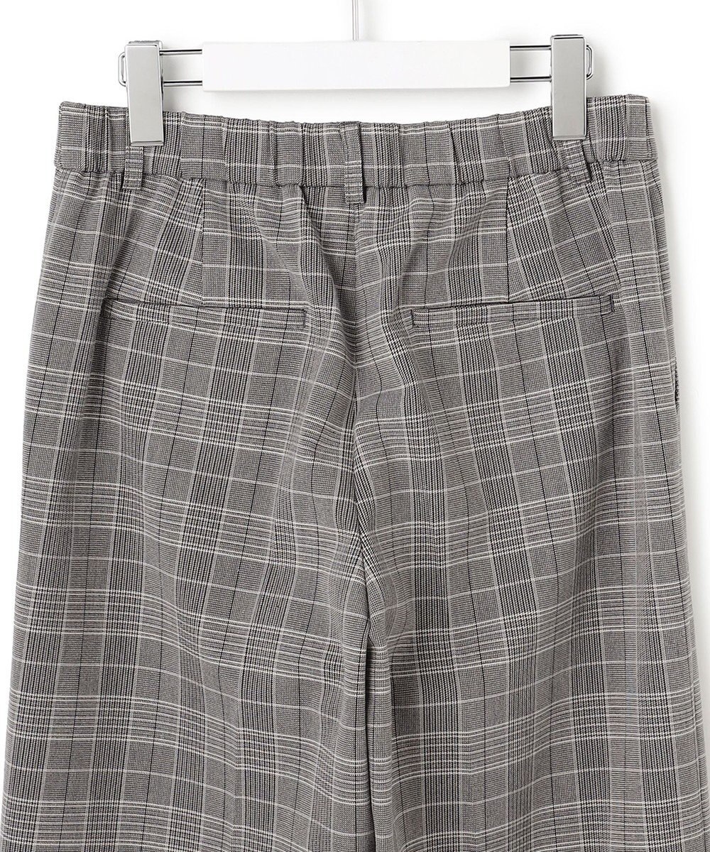 23区 【洗える】ウォームストレッチ チェック ワイド パンツ 