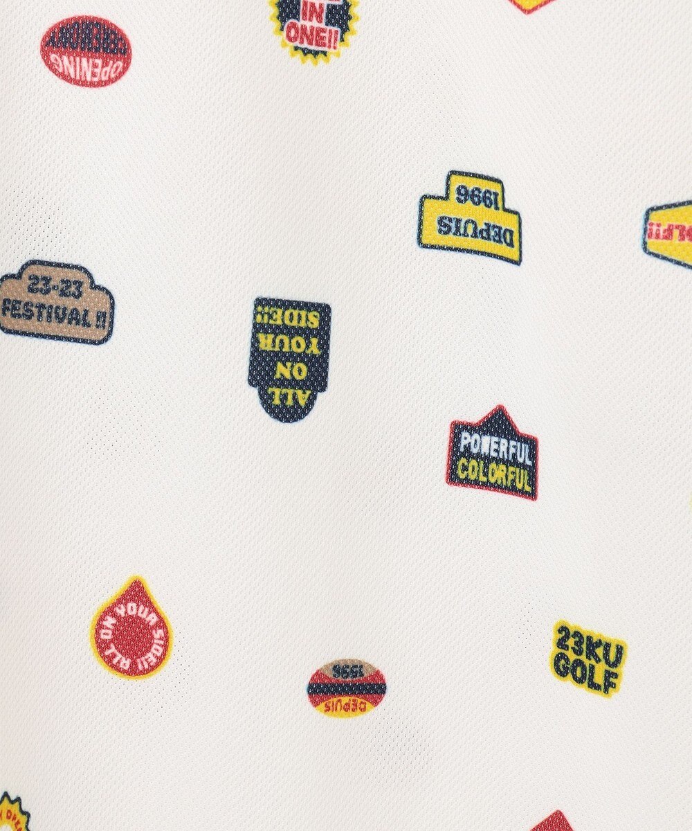 23区GOLF 【MEN】【UVケア/吸水速乾】マルチステッカープリント ポロシャツ 