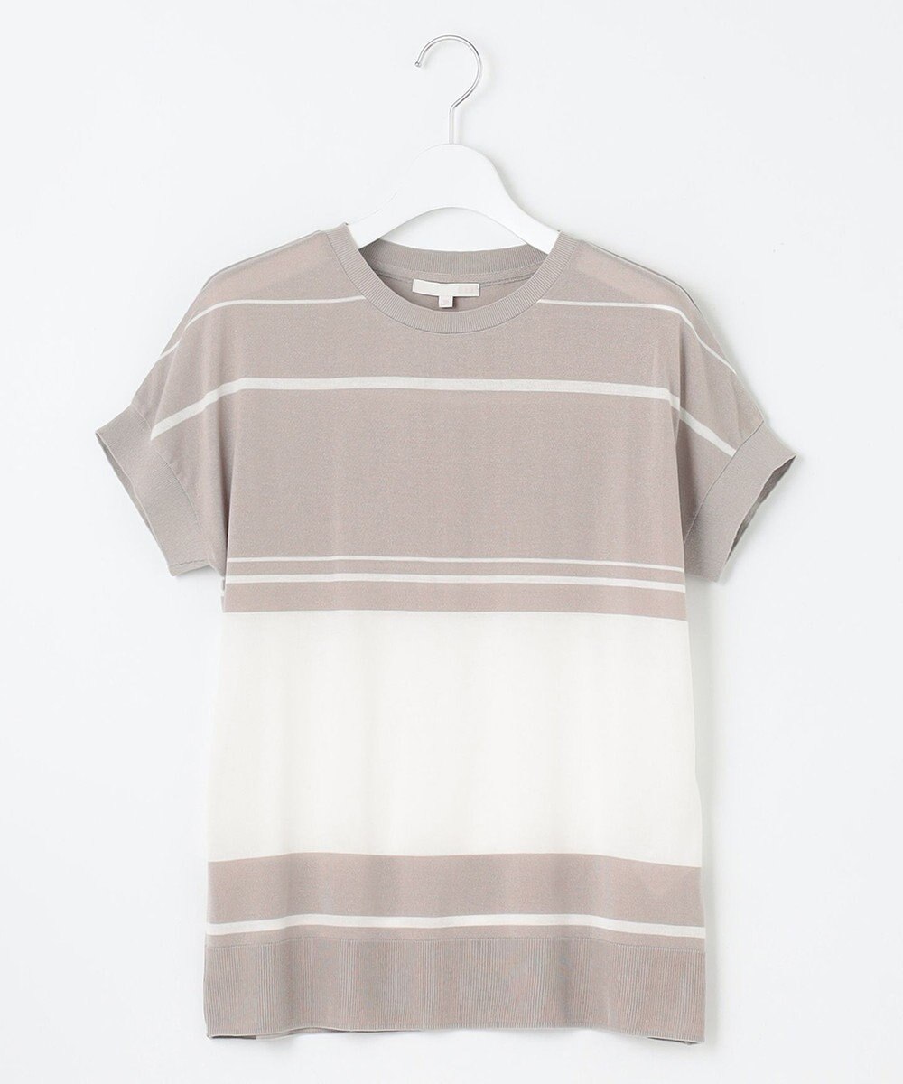 自由区 L 【WEB限定・洗える】ニットソーボーダー トップス 