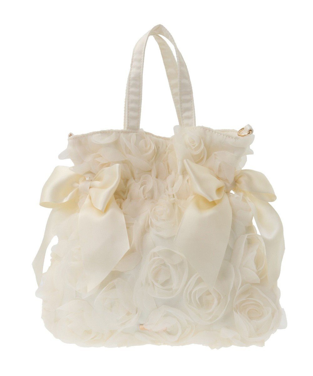 Maison de FLEUR チュールローズダブルリボン2Way 