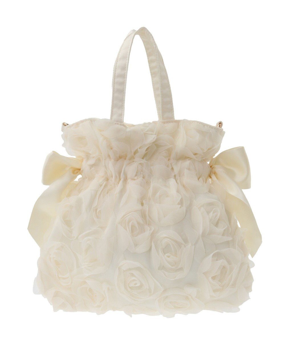 Maison de FLEUR チュールローズダブルリボン2Way 