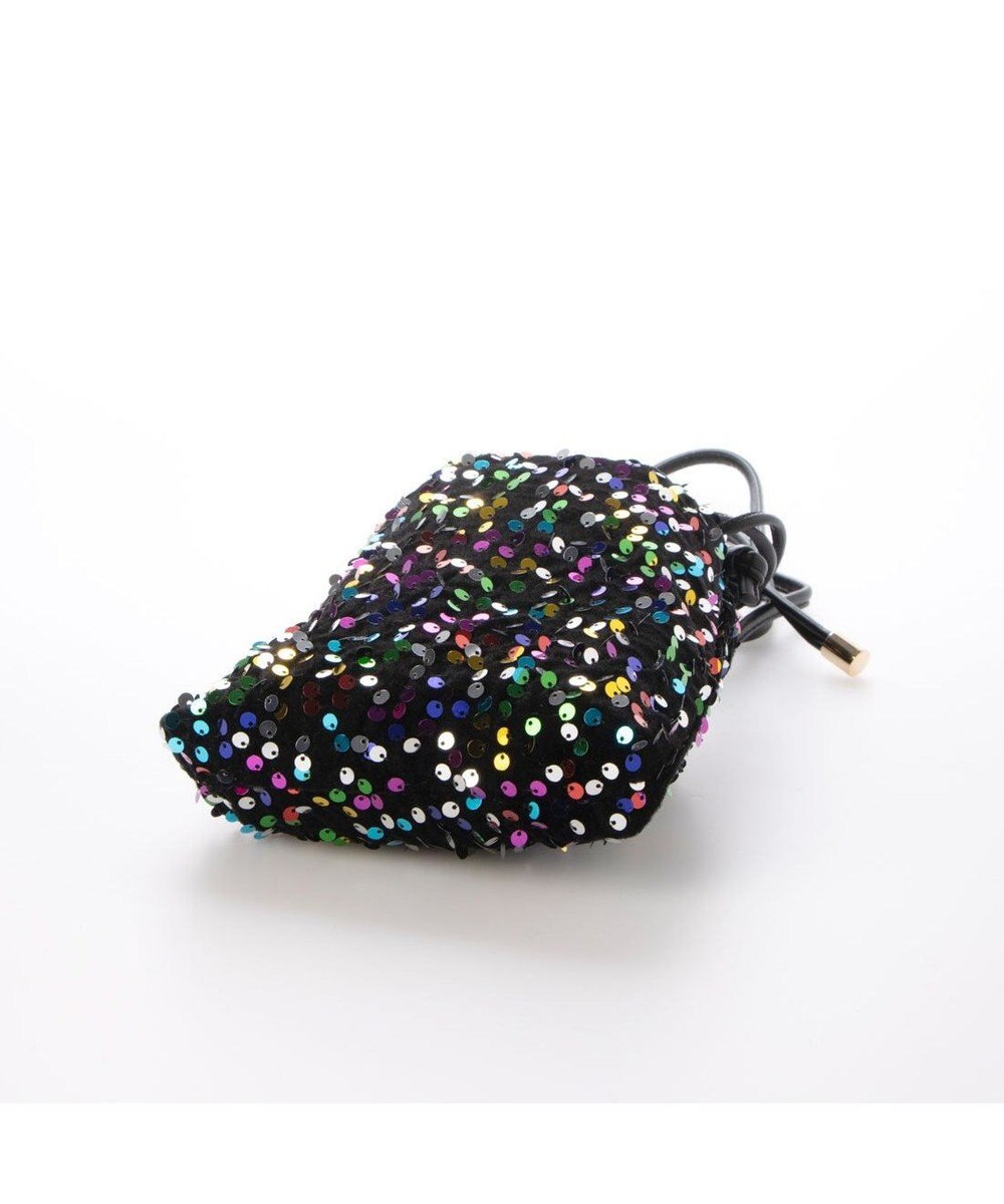 UNBILLION カシュカシュ cachecache / スパンコール巾着ミニショルダーバッグ 