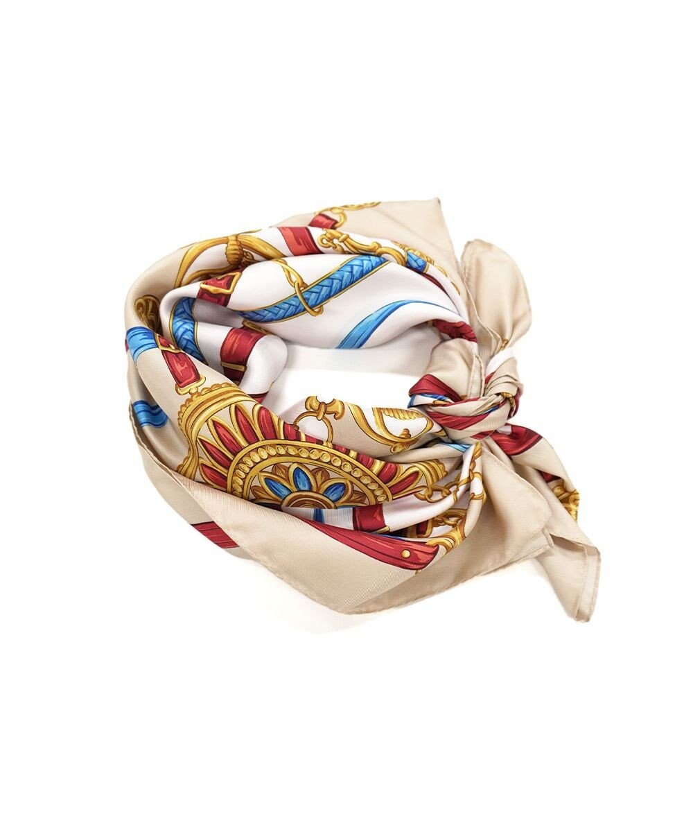 Marca 【Marcaオリジナル】ビット・ベルト 大判 シルクツイル スカーフ 