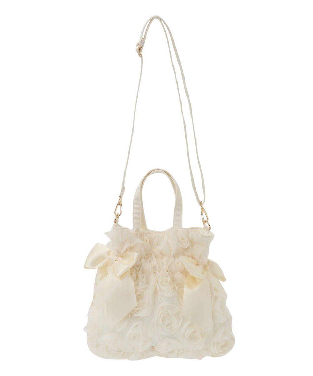 Maison de FLEUR チュールローズダブルリボン2Way 